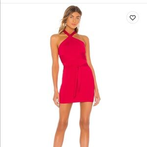Superdown mini magenta halter dress WORN ONCE